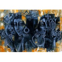 Shaista Momin, Untitled, 20 x 30 Inch, Acrylic on Canvas, Figurative Painting, AC-SHM-004